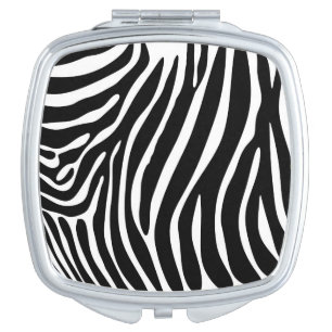 Zebra Print Compact Mirror