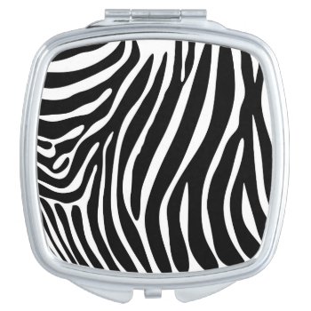 Zebra Print Compact Mirror by imaginarystory at Zazzle