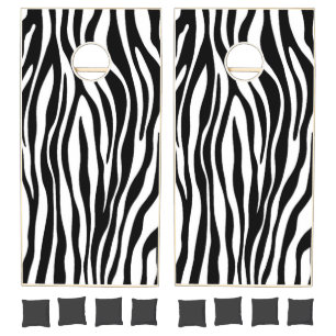Zebra Print Cornhole Set