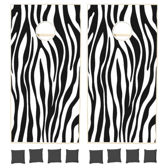 Zebra Print Cornhole Set (Set)