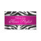 Zebra Print Cosmetology Business Card