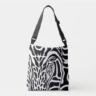 Zebra Print - Crossbody Tote Bag