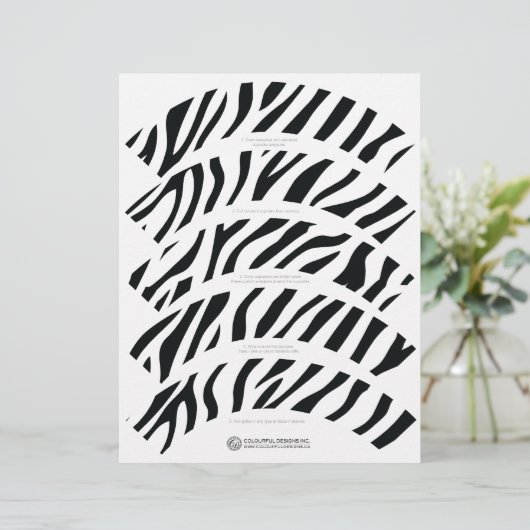 Zebra Print Cupcake Wrappers (Standing Front)