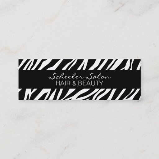 Customizable Zebra Print - Custom Skinny Business Card