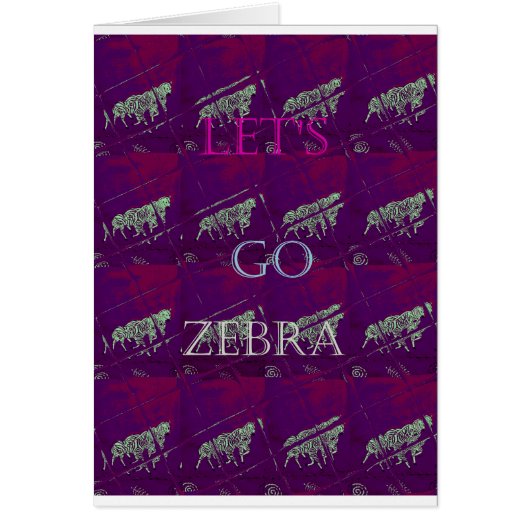 Zebra Print Décor: A Fun Design Cards (Front)