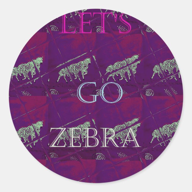 Zebra Print Décor: A Fun Design Classic Round Sticker (Front)