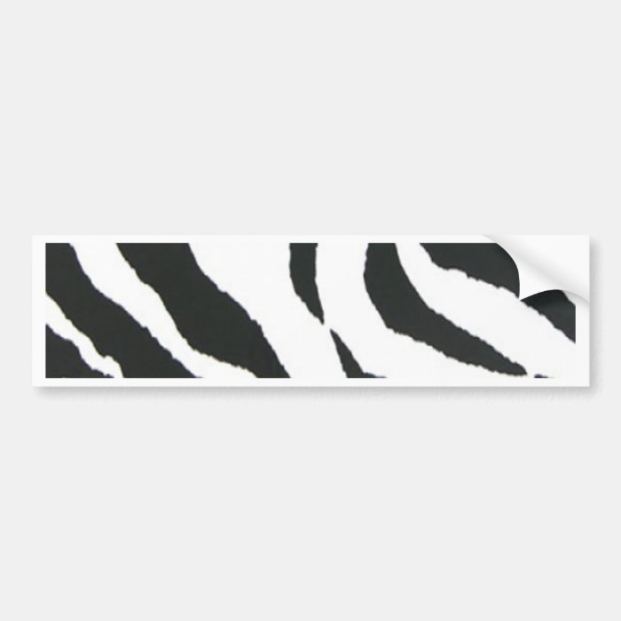 zebra print design bumper sticker