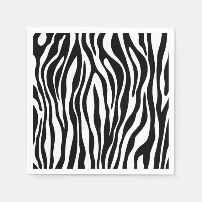 Zebra Print Design Paper Napkins (Front)
