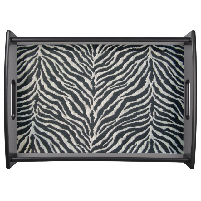 Zebra print design serving tray (Front)
