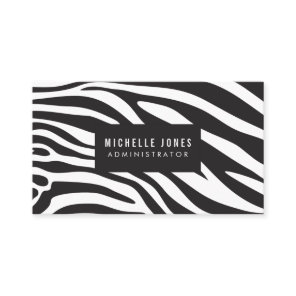 Zebra Print Designer Stylist Business Cards