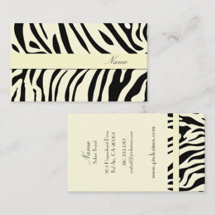 Zebra print /DIY background color Business Card