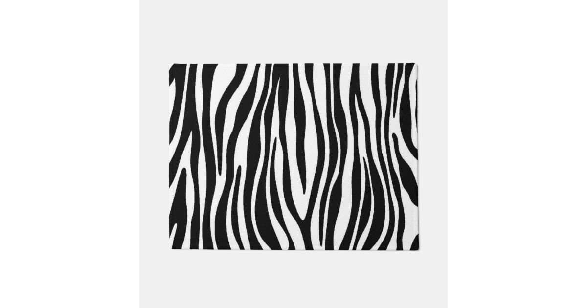 Zebra Print Doormat Zazzle