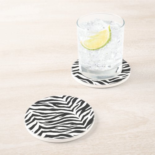 Zebra Print Drink Coaster