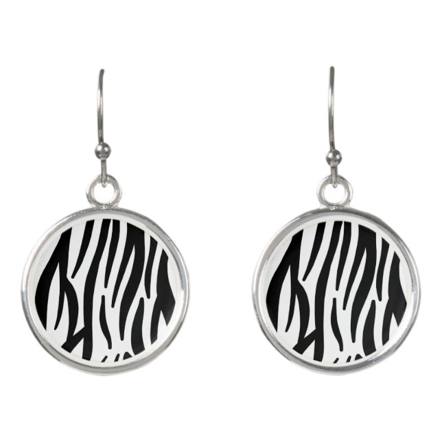 zebra print earrings (Front)