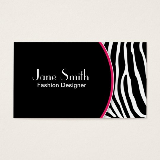 Zebra Print Elegant Stylish Modern Professional Business Card