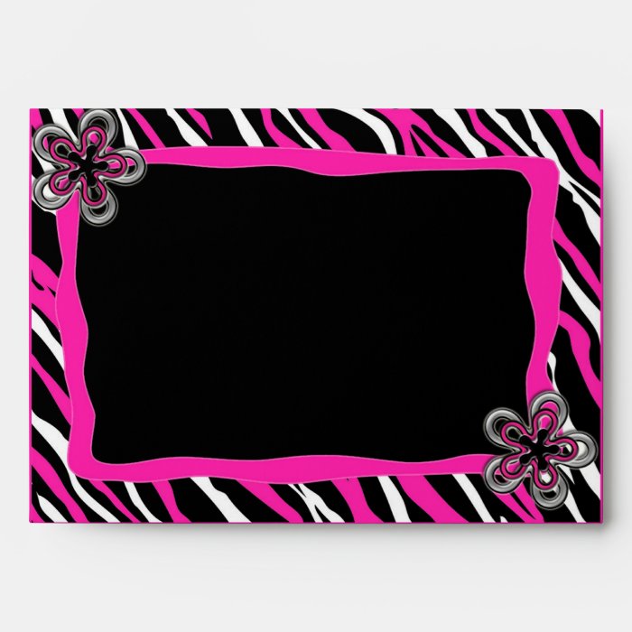 Zebra Print Envelope for Matching Invitations