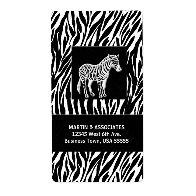 Zebra Print Executive Shipping Label (Front)