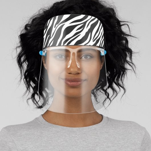 Zebra Print Face Shield (Insitu)