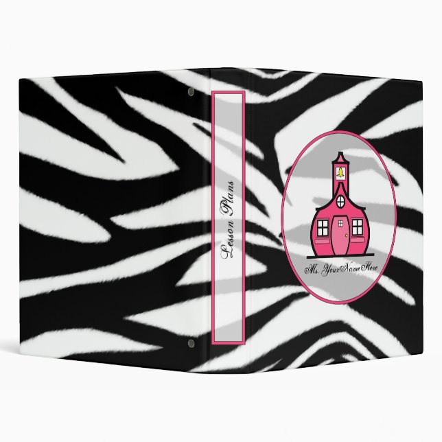 Zebra print Fashion Teacher Binder (Background)