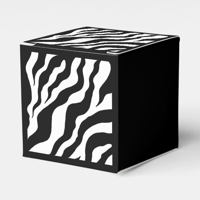 Zebra Print Favor Boxes  (Front Side)