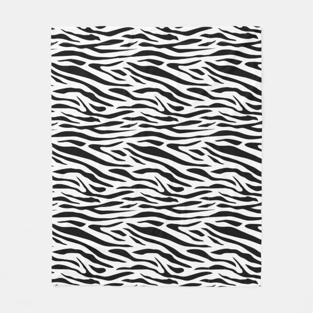 Zebra Print Fleece Blanket (Front)
