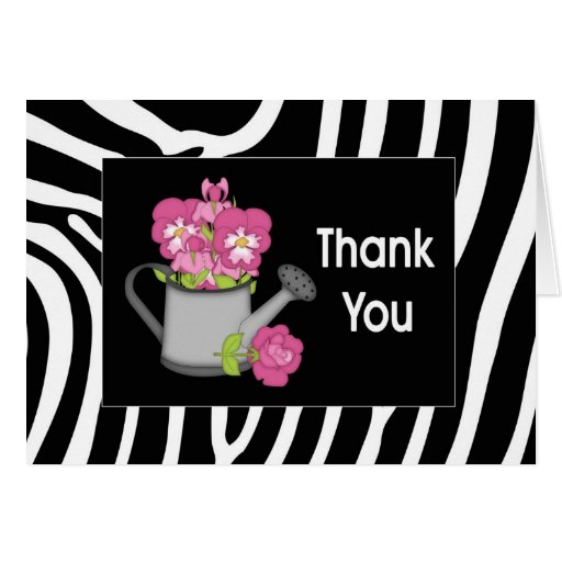 Fresh 70 Zebra Thank You Card