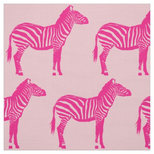 Zebra Print - Fuchsia and light pink Fabric