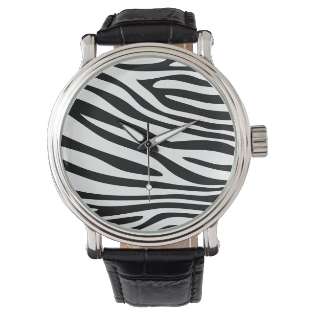 Zebra print fur watch (Front)