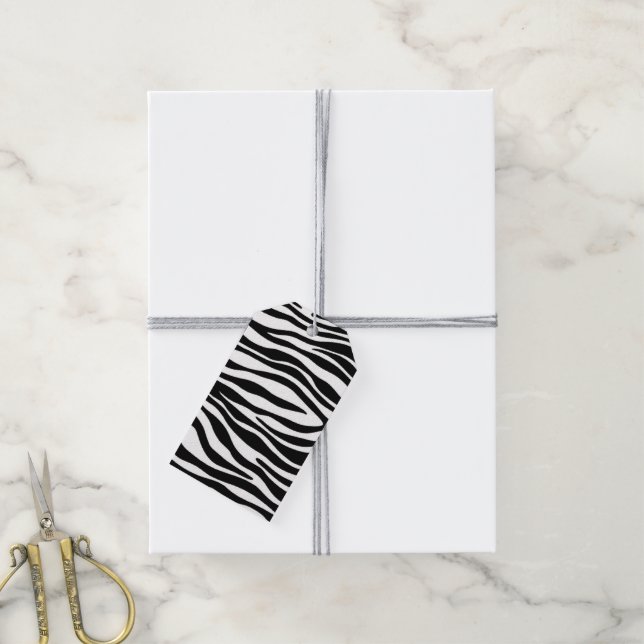 Zebra Print Gift Tags (With Twine)