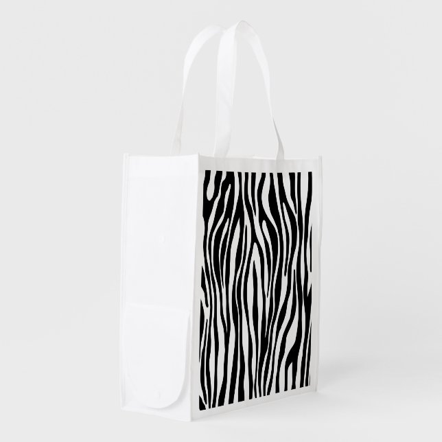 Zebra Print Grocery Bag (Front Side)