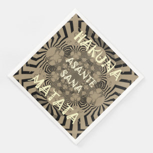 Zebra Print Hakuna Matata Paper Dinner Napkins