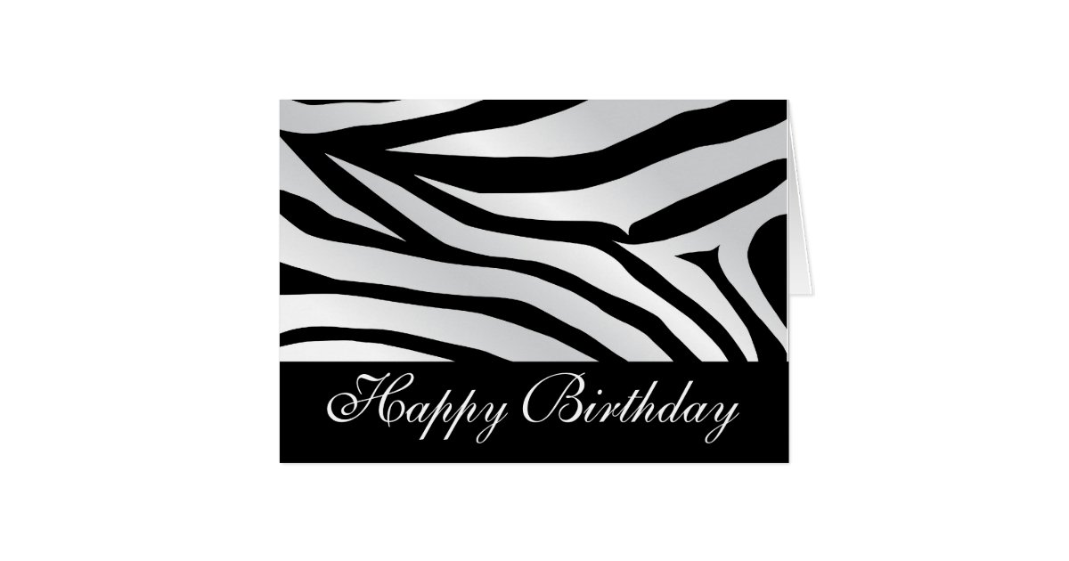 Zebra Print Birthday Cards