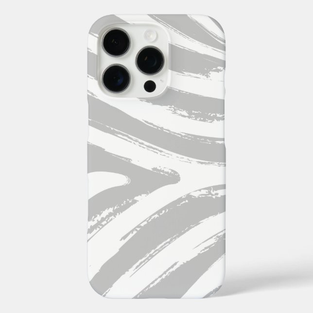 Zebra Print in Gray Case-Mate iPhone Case (Back)