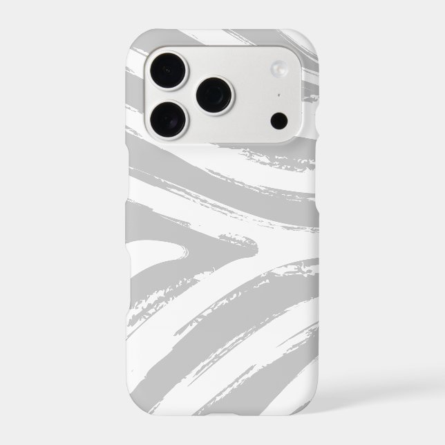 Zebra Print in Gray Case-Mate iPhone Case (Back)