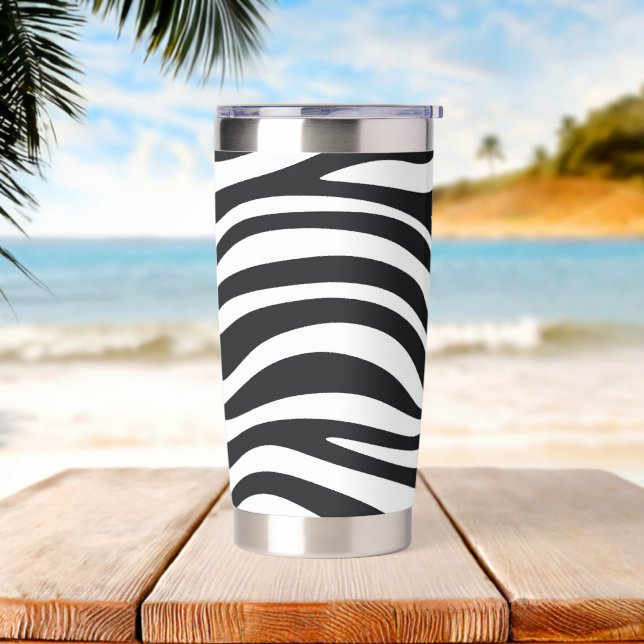 Zebra print insulated tumbler (Beach)