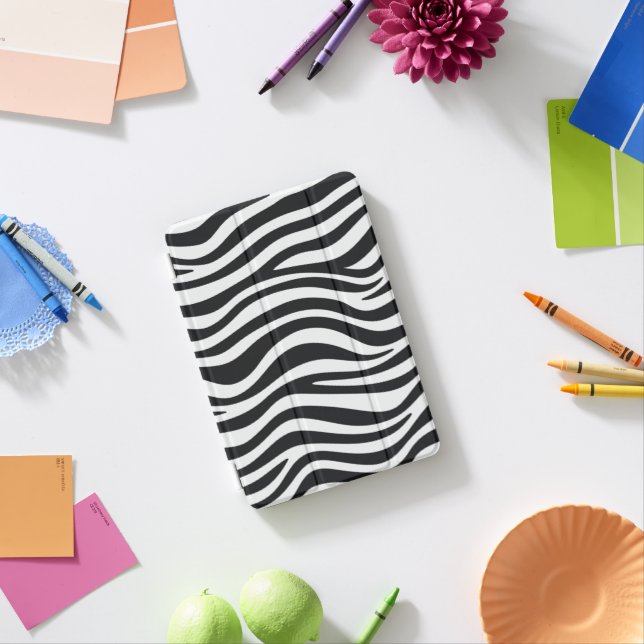 Zebra print iPad mini cover (In Situ)