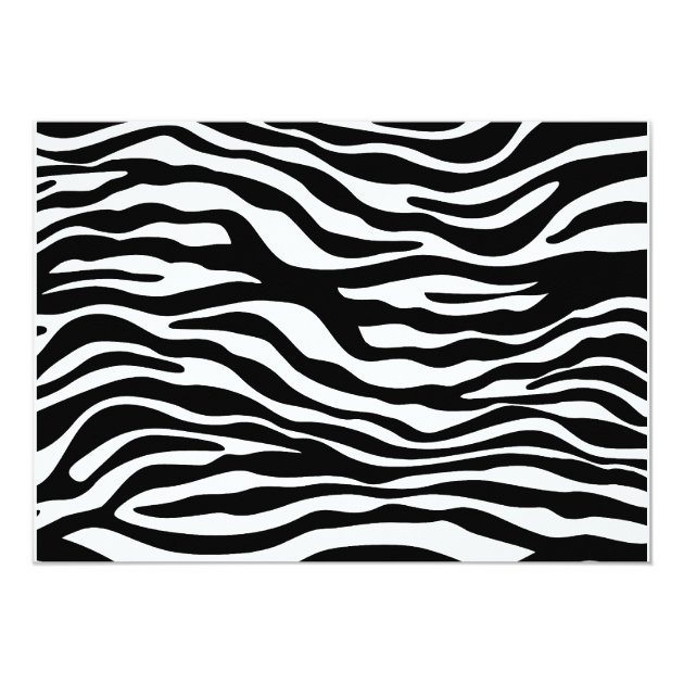 Zebra Print Jungle Safari Baby Shower Invitation