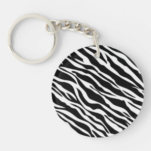 Zebra Print Key Chain