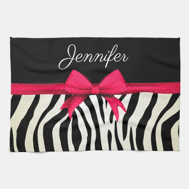 Zebra Print Kitchen Towel (Horizontal)