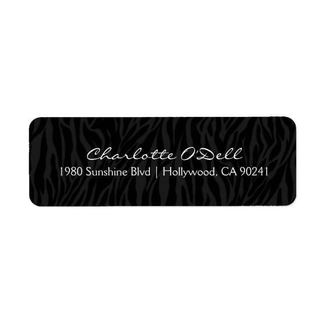 Zebra-Print; Labels (Front)