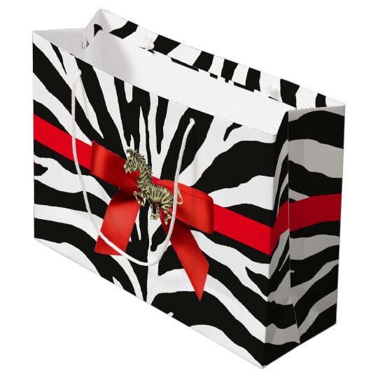 Zebra Print Large Gift Bag