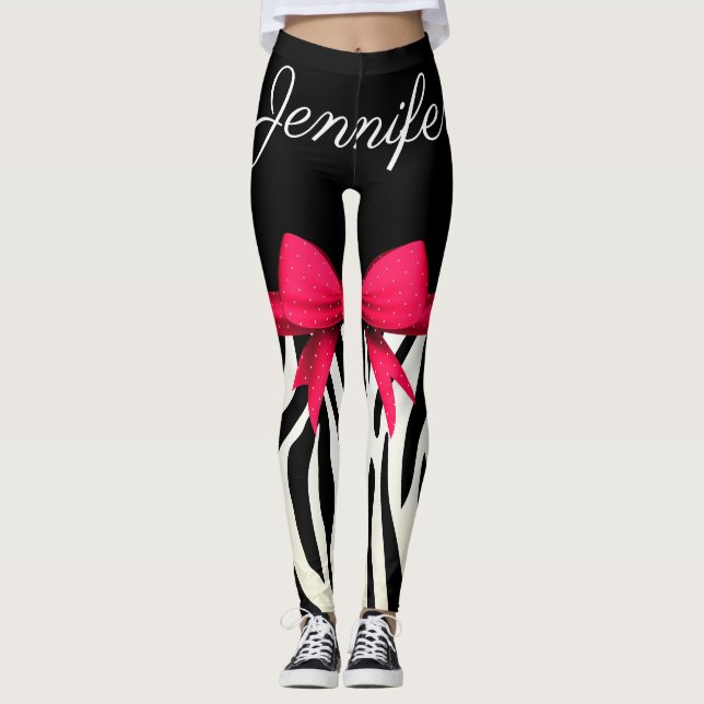 Zebra Print Leggings (Front)