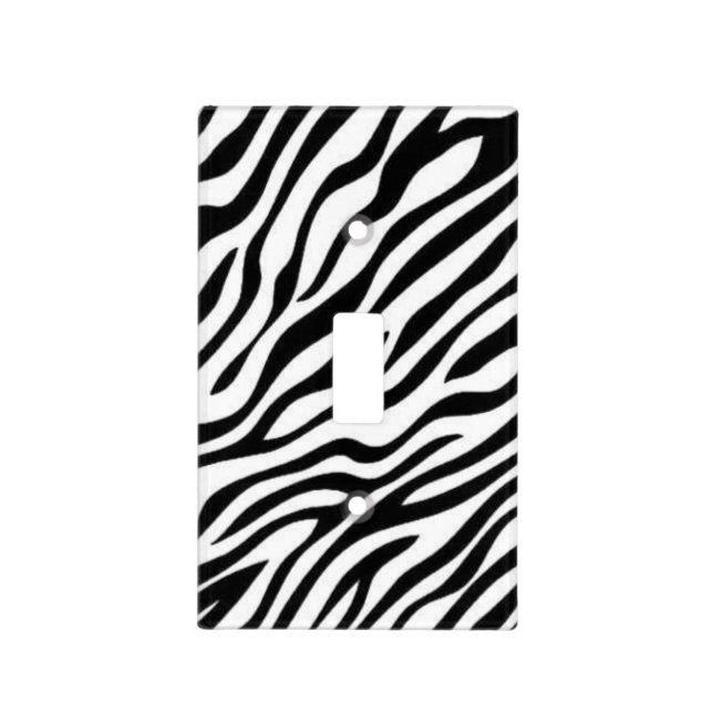 Zebra Print Light Switch Cover (Front)