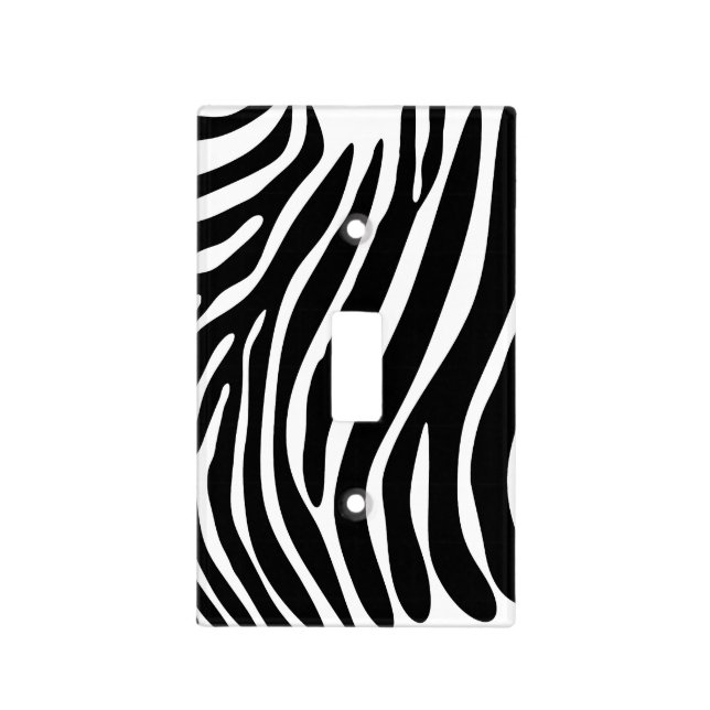Zebra Print Light Switch Cover (Front)