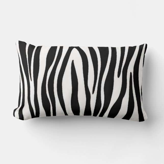 Zebra Print Lumbar Pillow (Front)