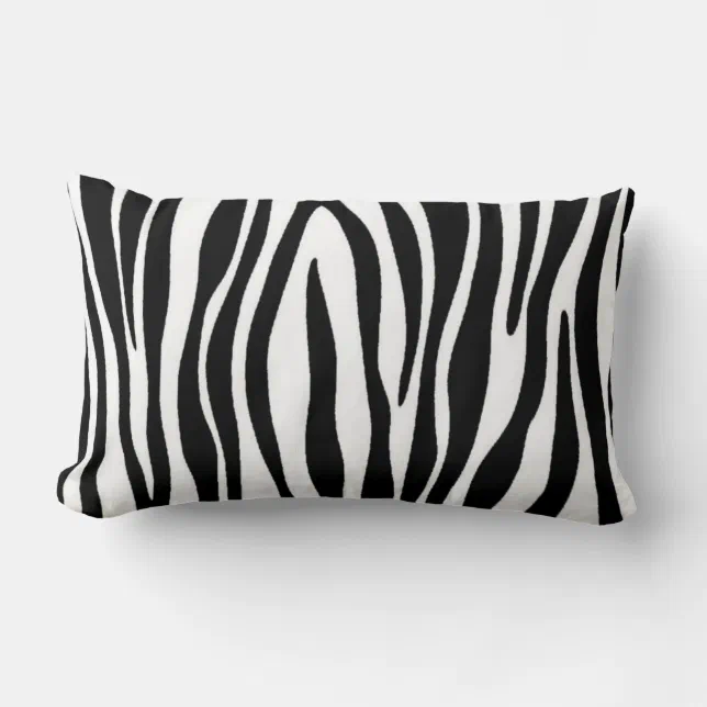 Zebra Print Lumbar Pillow Zazzle