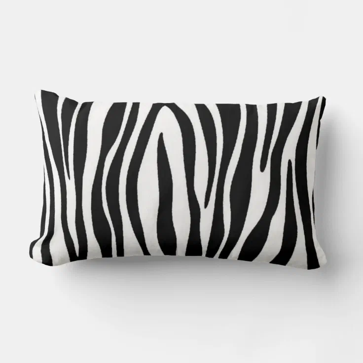 Zebra Print Lumbar Pillow Zazzle