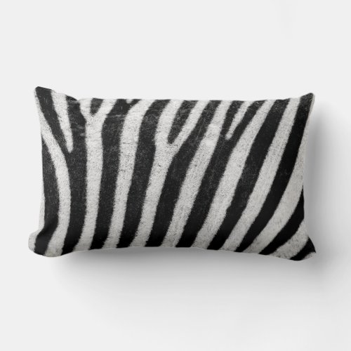 Zebra Print Lumbar Pillow 13 x 21