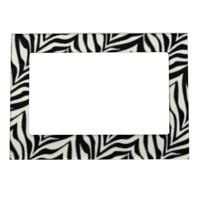 Zebra print magnetic frame- personalize photo frame (Front)