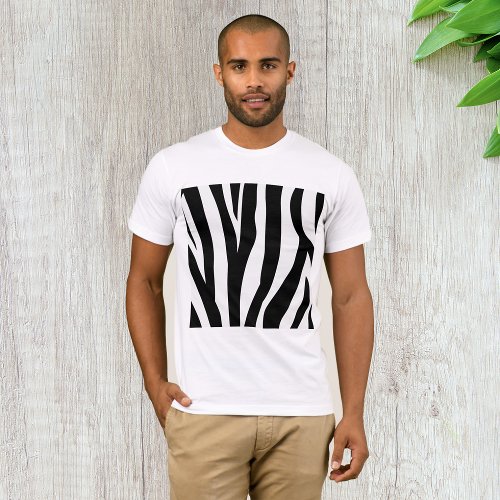Zebra Print Mens T_Shirt